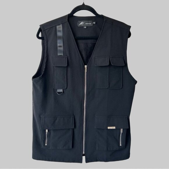 Mauvais Utility Cargo Vest In Black - Picture 1 of 11